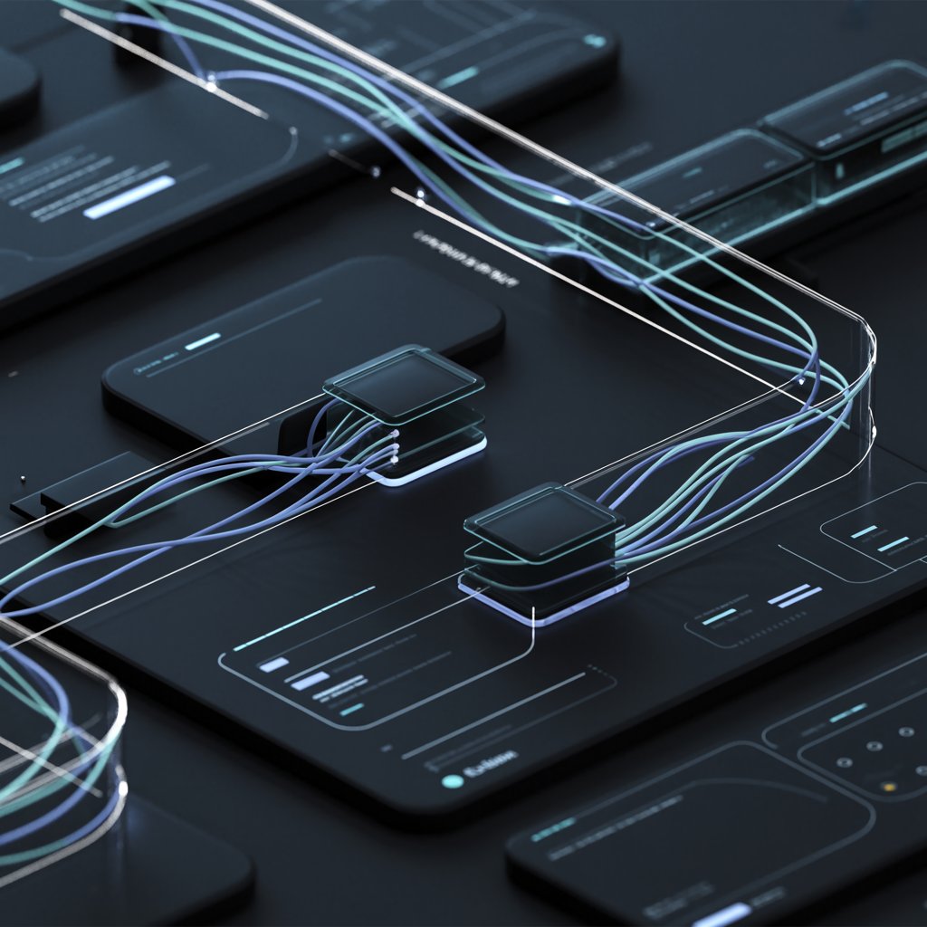 Runtime operacional futurista com agentes autônomos executando workflows em tempo real